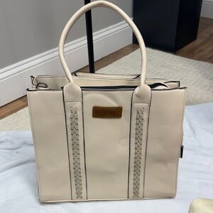 Wrangler Beige Tote with Braided Detail